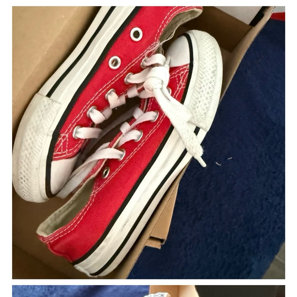 Converse Red Low-Top Sneakers